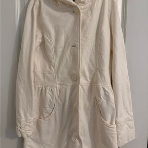 Prana Cream Trench Coat with Relaxed Fit
